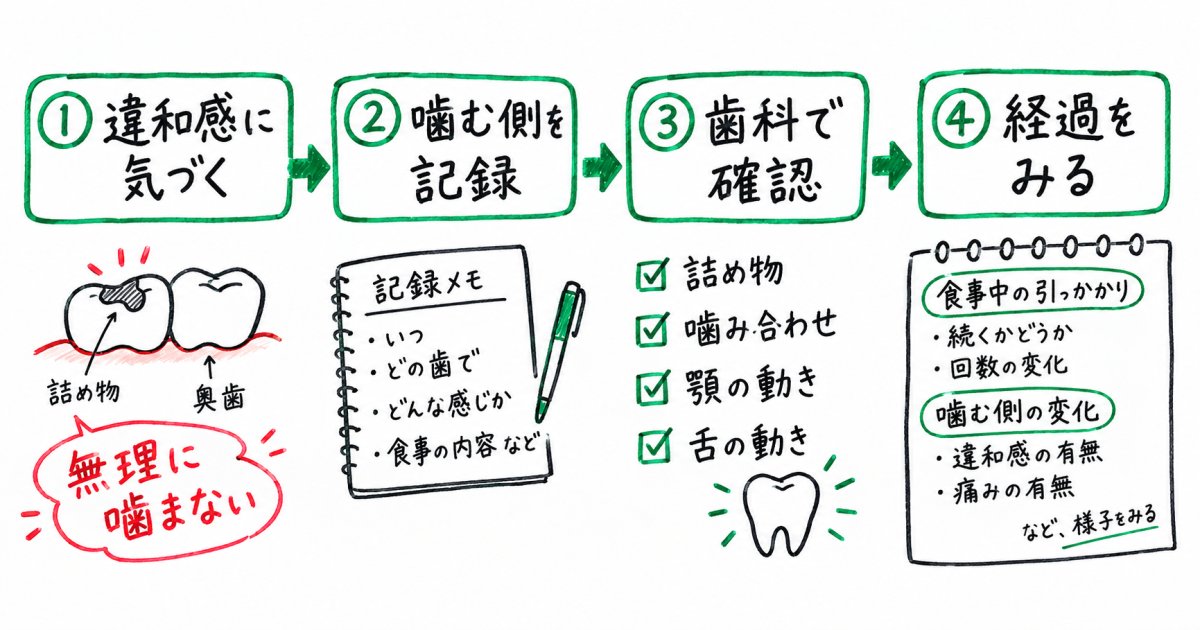 奥歯に違和感があるとき、噛み方を変える前にできること