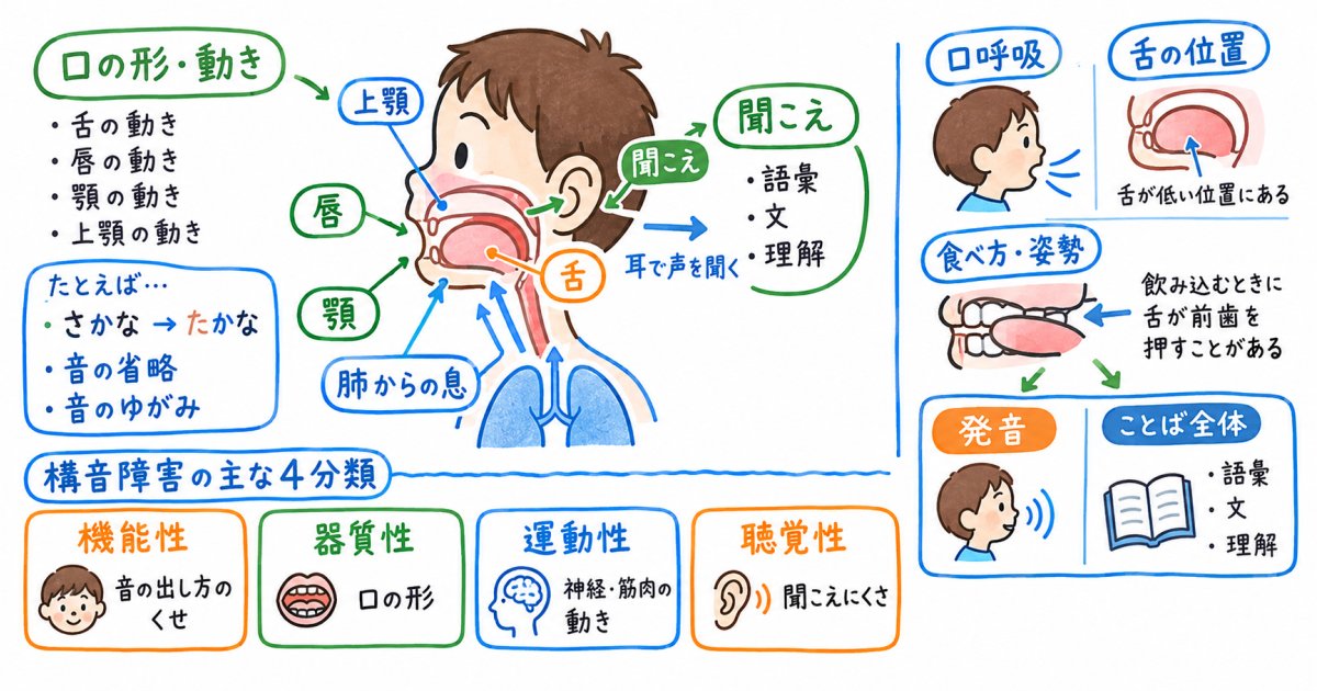 子どもの発音が不明瞭になる原因にはどんなものがある？